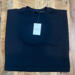 Grey Lab Black sleeveless Sweatshirt